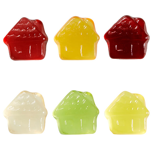 Fruchtgummi STANDARD-Formen 15 g im kompostierbaren Tütchen – Haus
