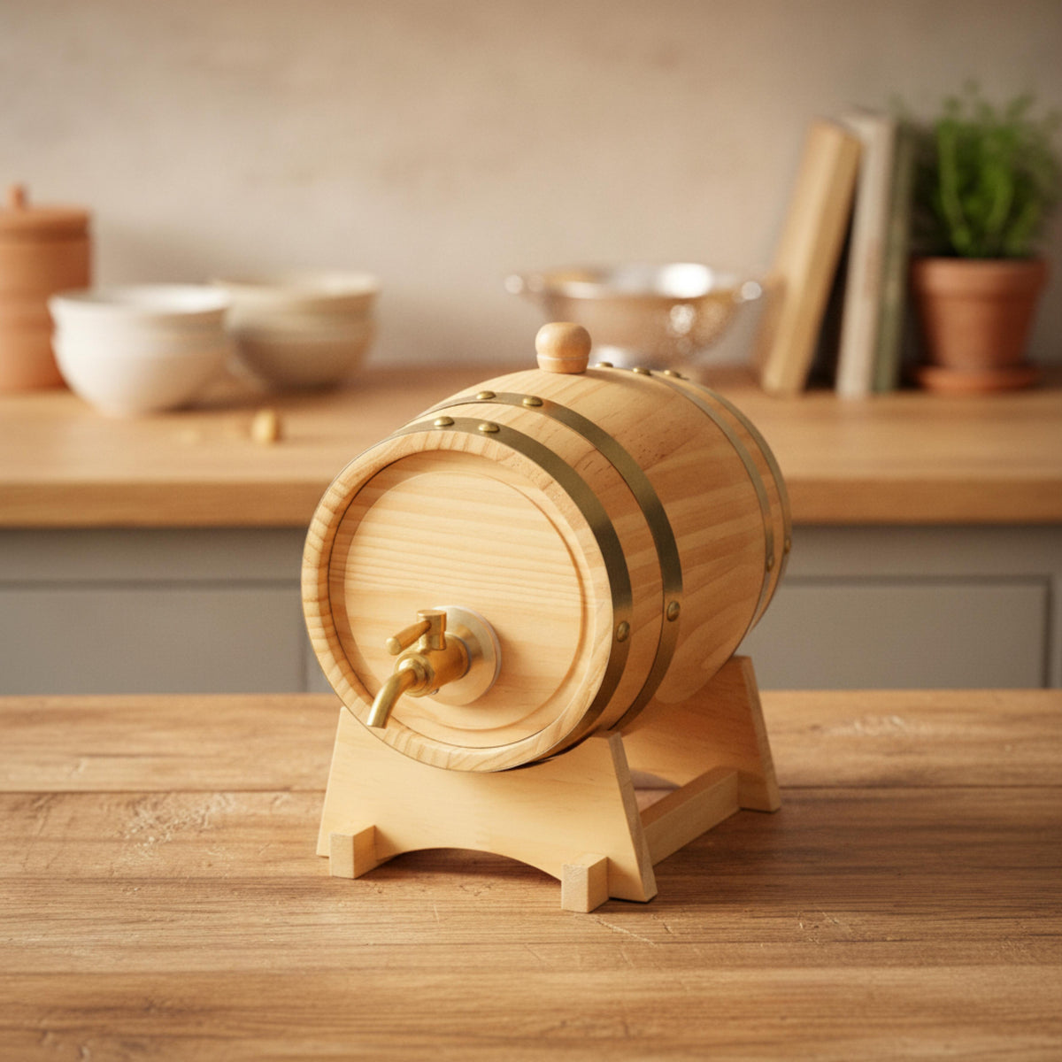 Holzfass „Timber“, 1 l als Werbeartikel mit Logo