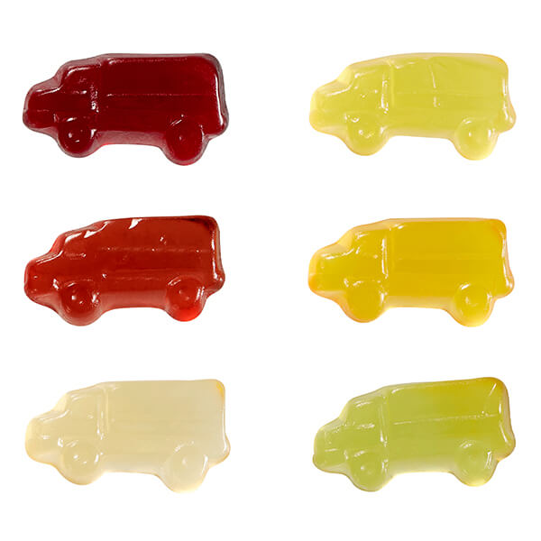 Fruchtgummi STANDARD-Formen 10 g im kompostierbaren Tütchen – LKW