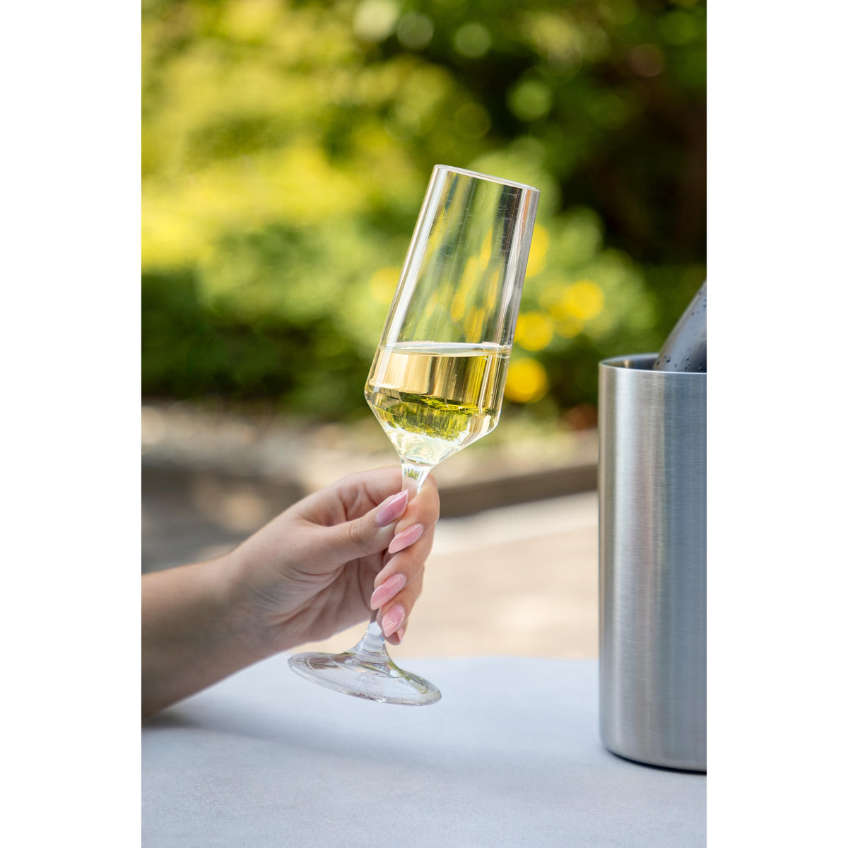 Sektglas „Vista“ als Werbeartikel mit Logo