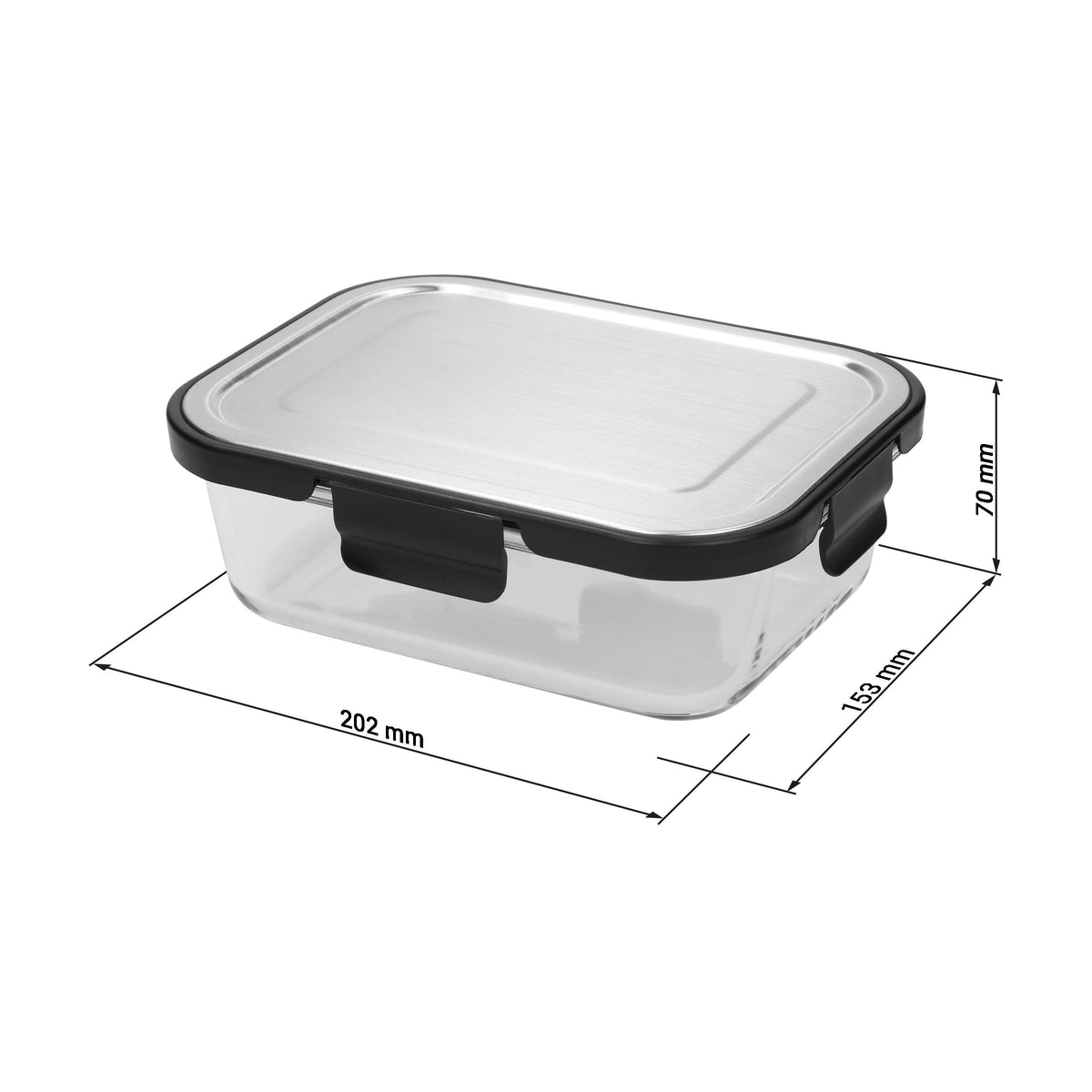 Glasbox „LOKA“, 1040 ml als Werbeartikel mit Logo