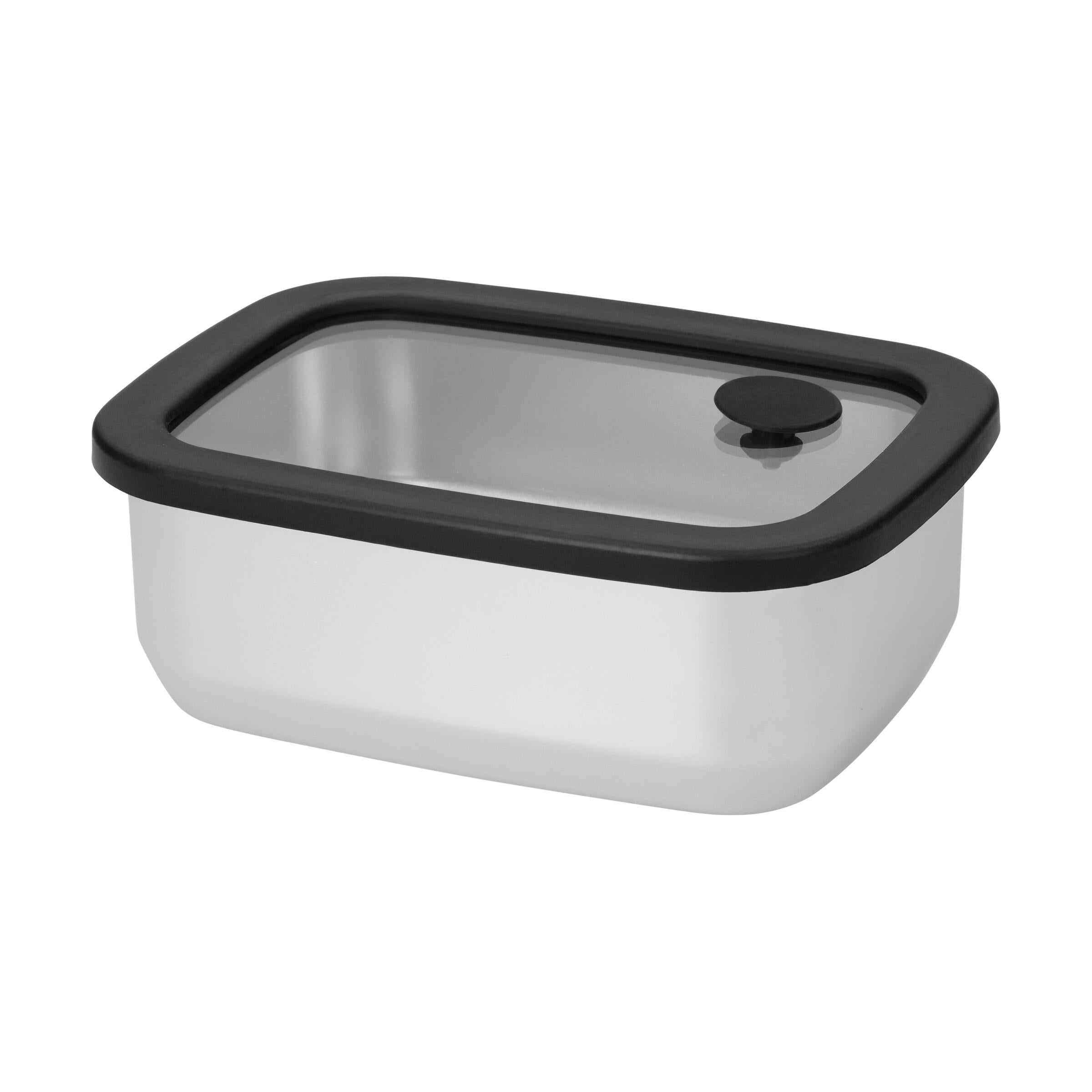 Edelstahl-Lunchbox mit Glasdeckel „RILO“, 550 ml als Werbeartikel mit Logo