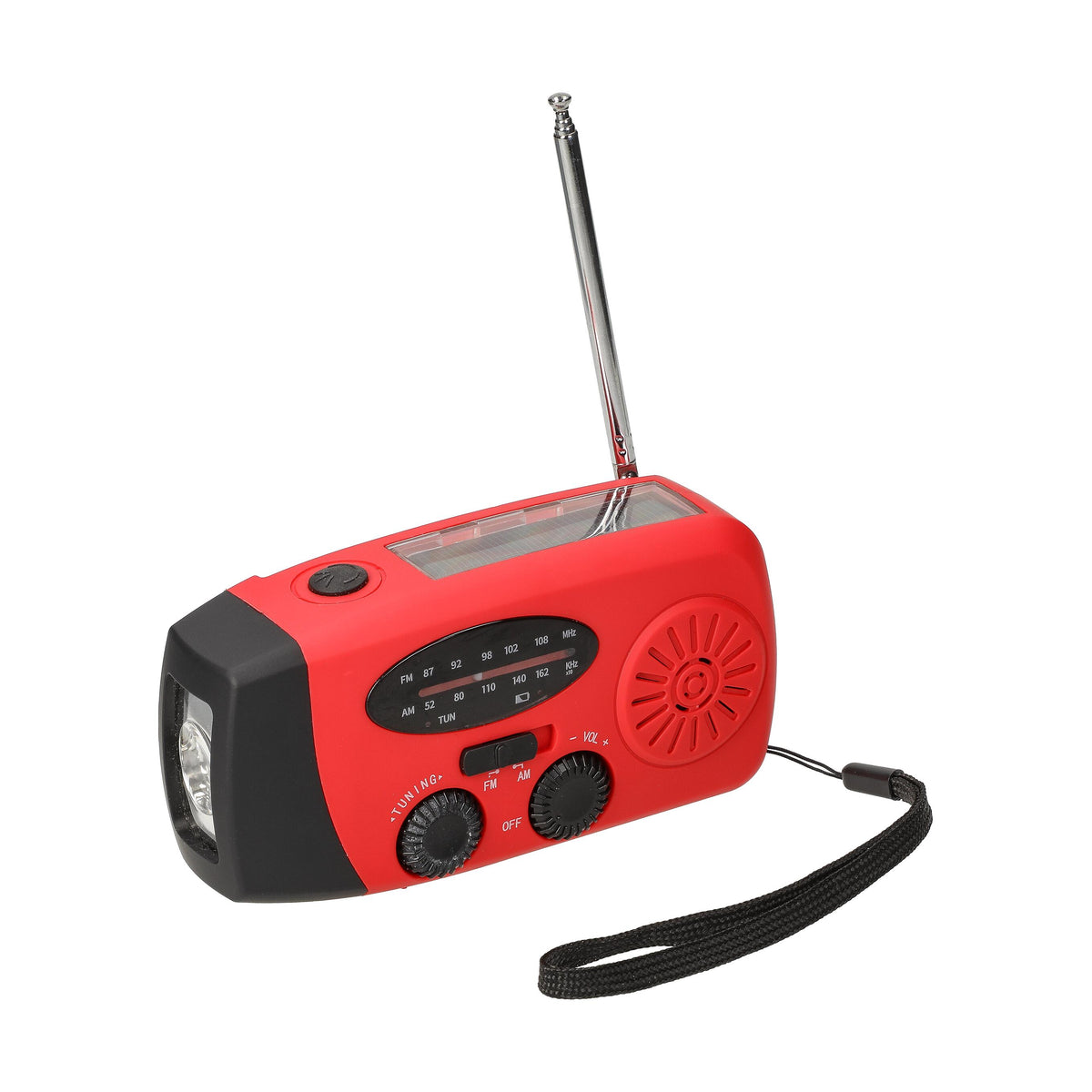 Kurbelradio mit Taschenlampe „Volt“ als Werbeartikel mit Logo