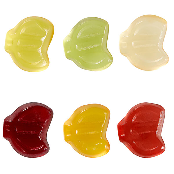 Fruchtgummi STANDARD-Formen 20 g im konventionellen Tütchen – €-Zeichen