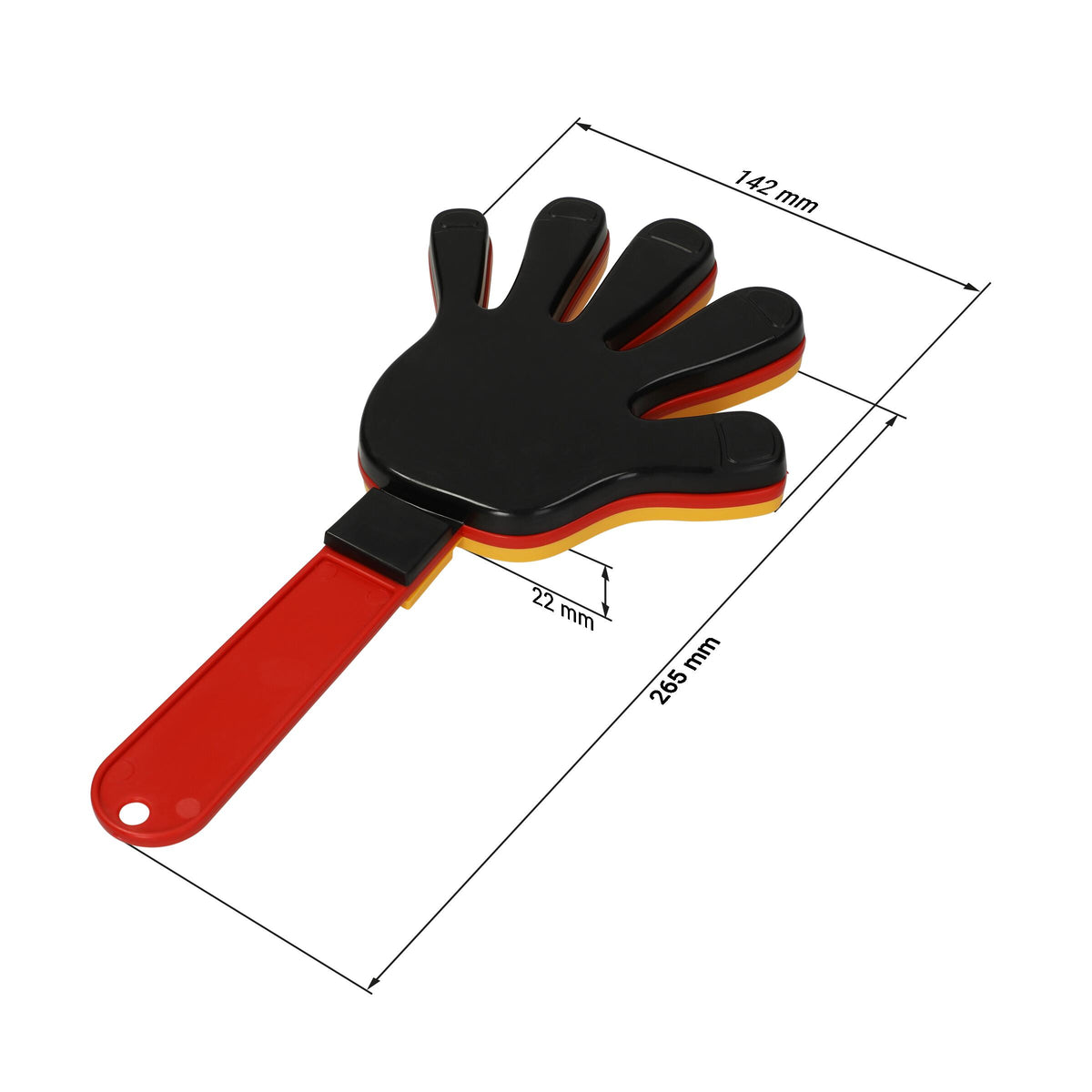 Klapper „Hand“, Deutschland als Werbeartikel mit Logo