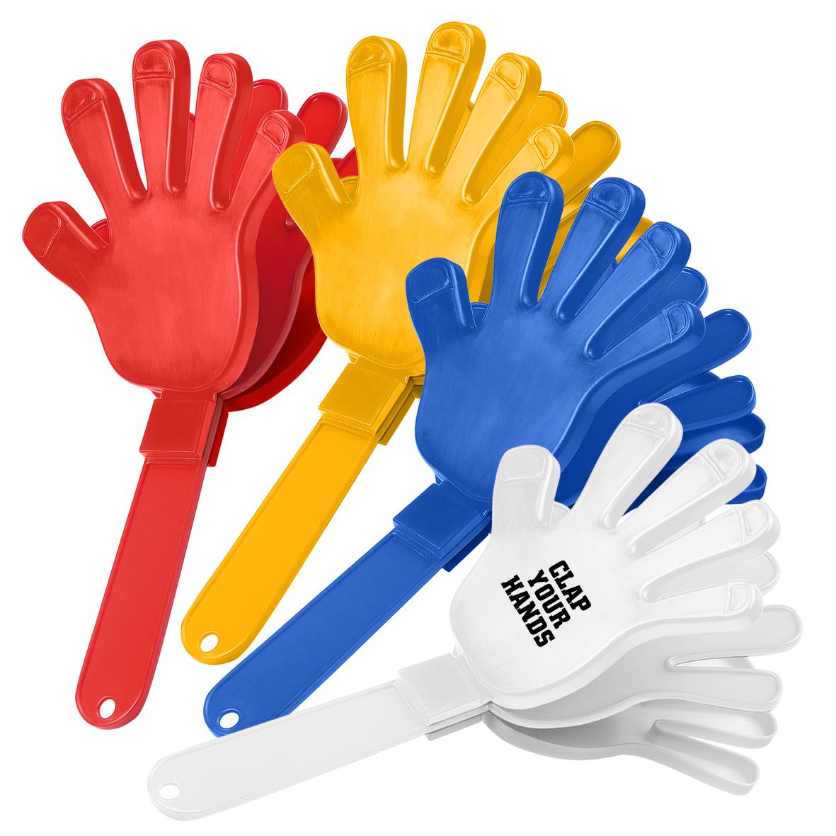 Klapper „Hand“, einfarbig als Werbeartikel mit Logo