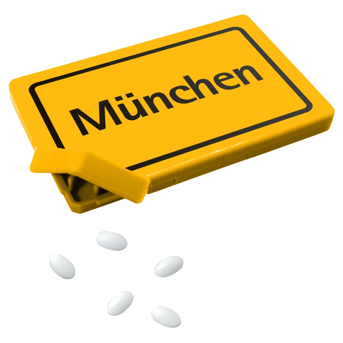 Mint-Spender „Rechteck“ als Werbeartikel mit Logo