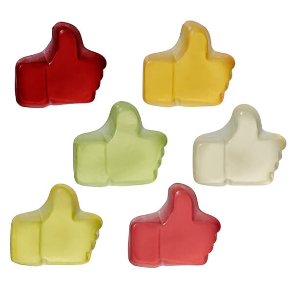 Fruchtgummi STANDARD-Formen 10 g im kompostierbaren Tütchen – Daumen hoch