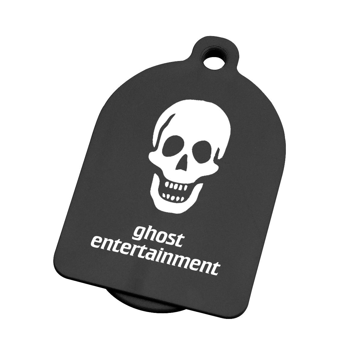 Chip-Schlüsselanhänger „Ghost“ mit Chip als Werbeartikel mit Logo