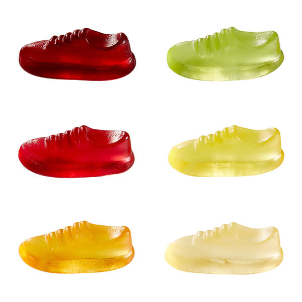Fruchtgummi STANDARD-Formen 10 g im kompostierbaren Tütchen – Jogging-Schuh