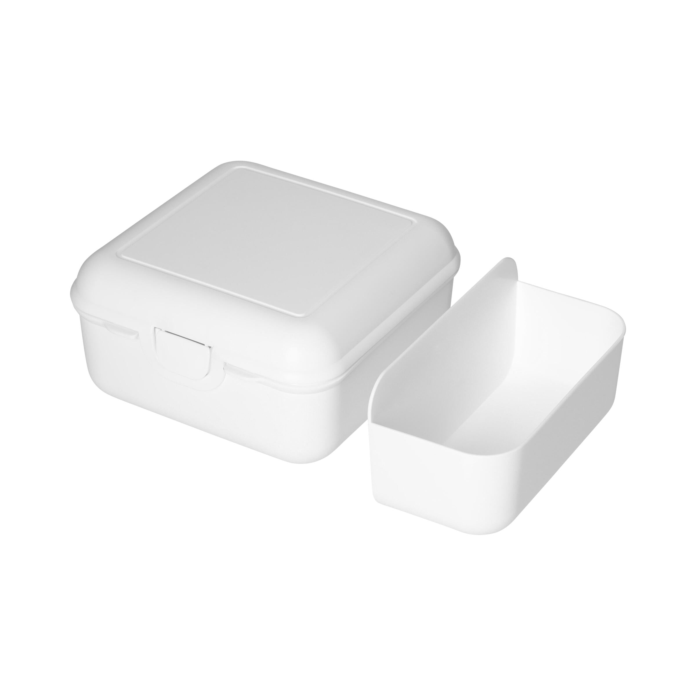 Vorratsdose „Cube“ deluxe, mit Trennschale als Werbeartikel mit Logo