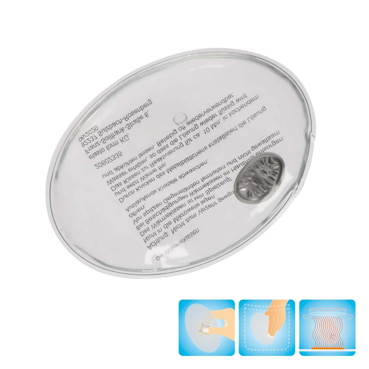 Gel-Wärmekissen „Oval“, groß als Werbeartikel mit Logo