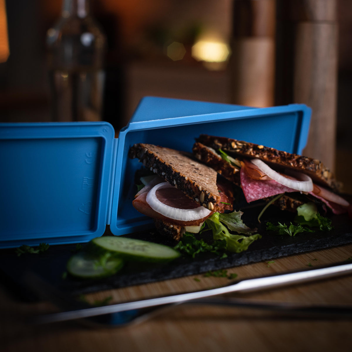 Sandwichbox „ToGo“ als Werbeartikel mit Logo