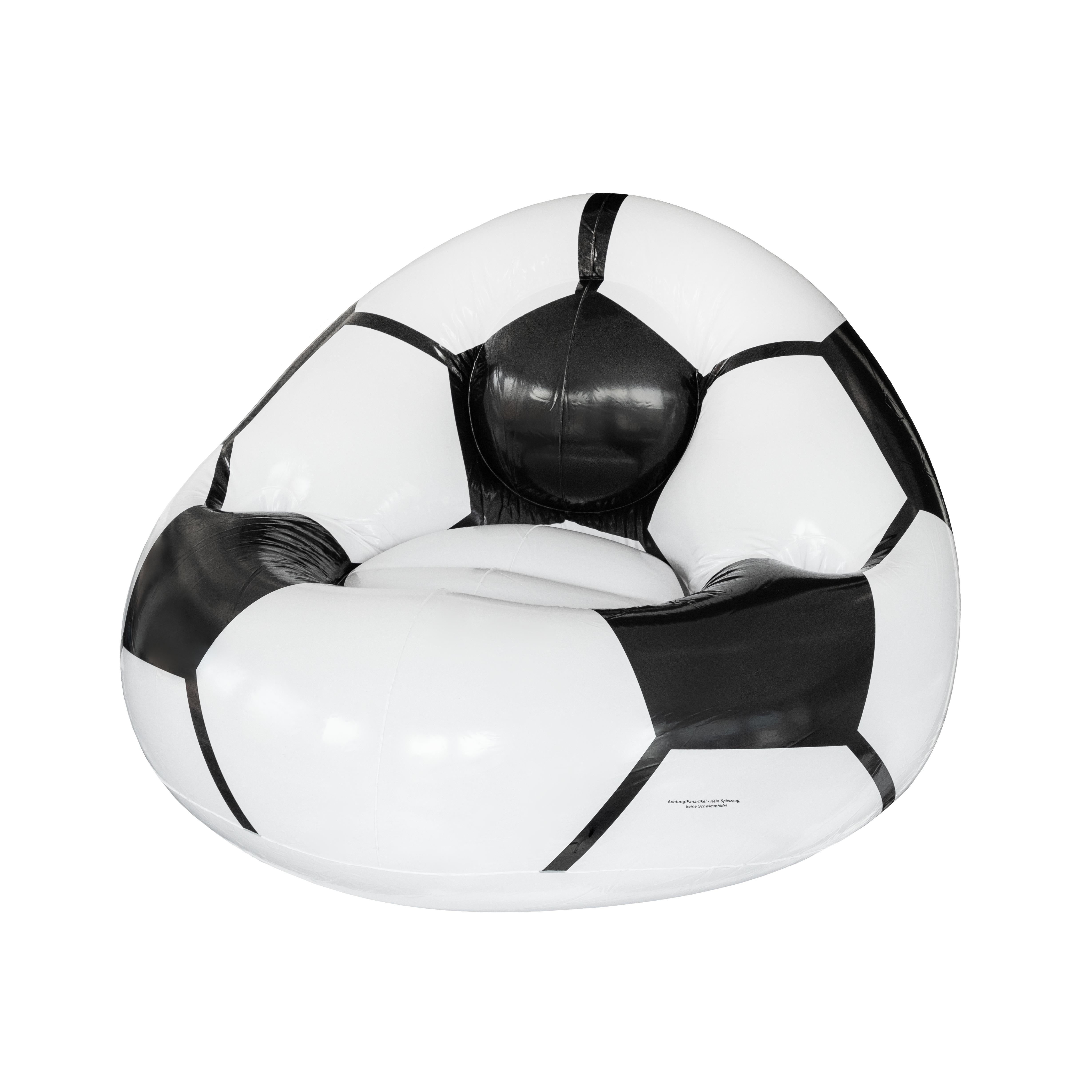 Aufblasbarer Fußballsessel „Coach“ als Werbeartikel mit Logo