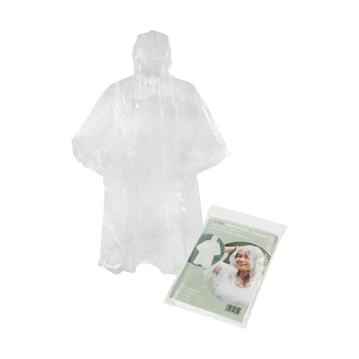 Regenponcho „Open-Air“ – Transparent
