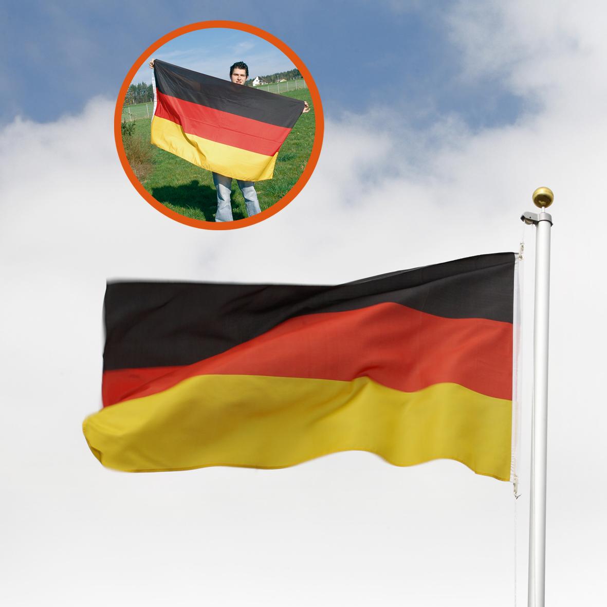 Flagge „Nations“, 1,5 m als Werbeartikel mit Logo