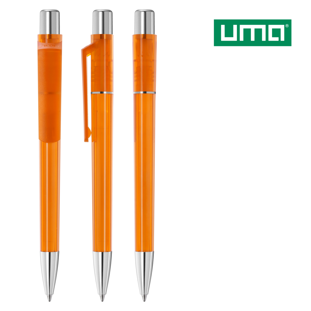 UMA PEPP transparent SI Druckkugelschreiber – Orange