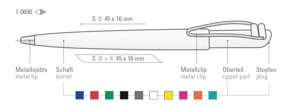 UMA TORSION Druckkugelschreiber – Druckskizze