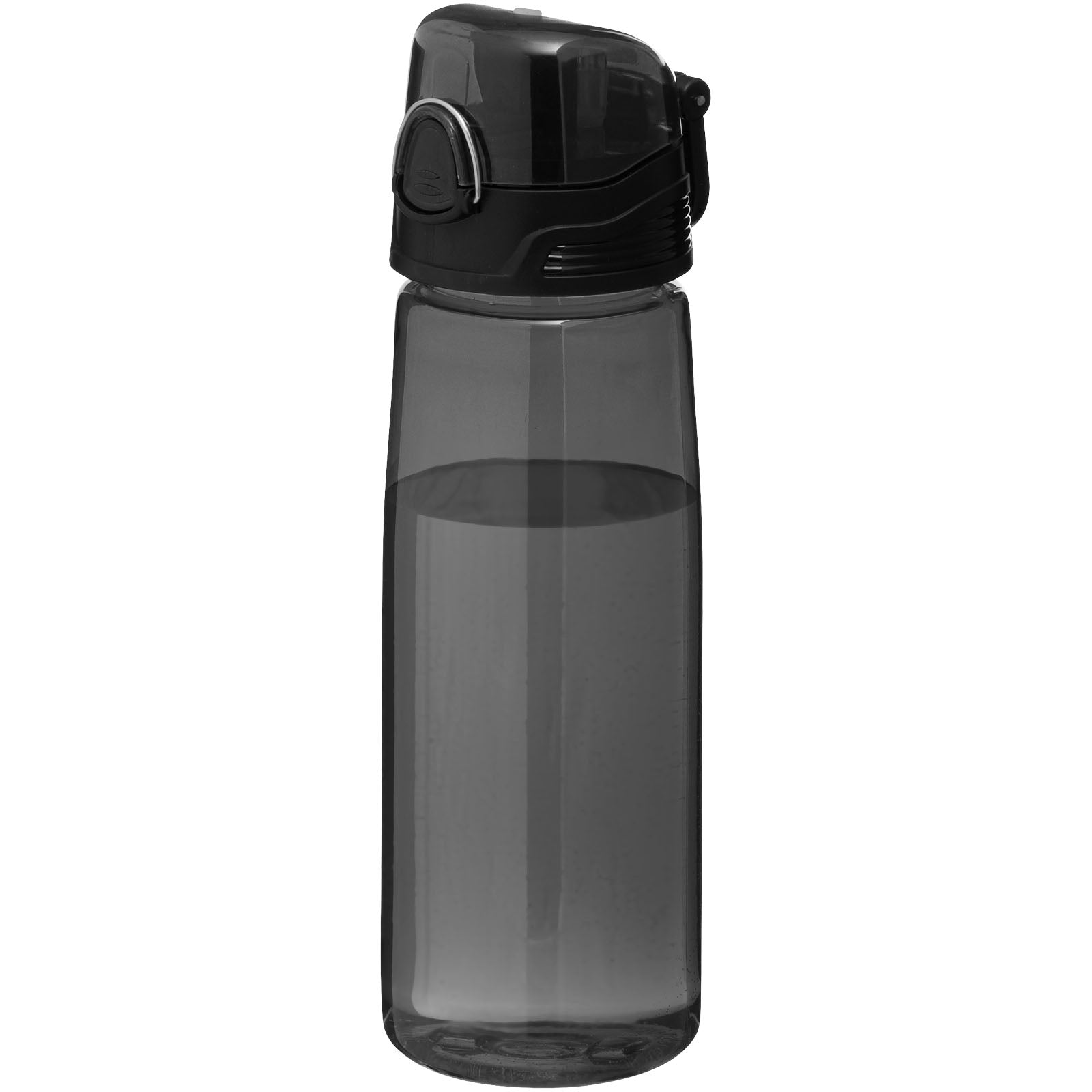 Capri 700 ml Tritan™ Sportflasche – Transparent Schwarz