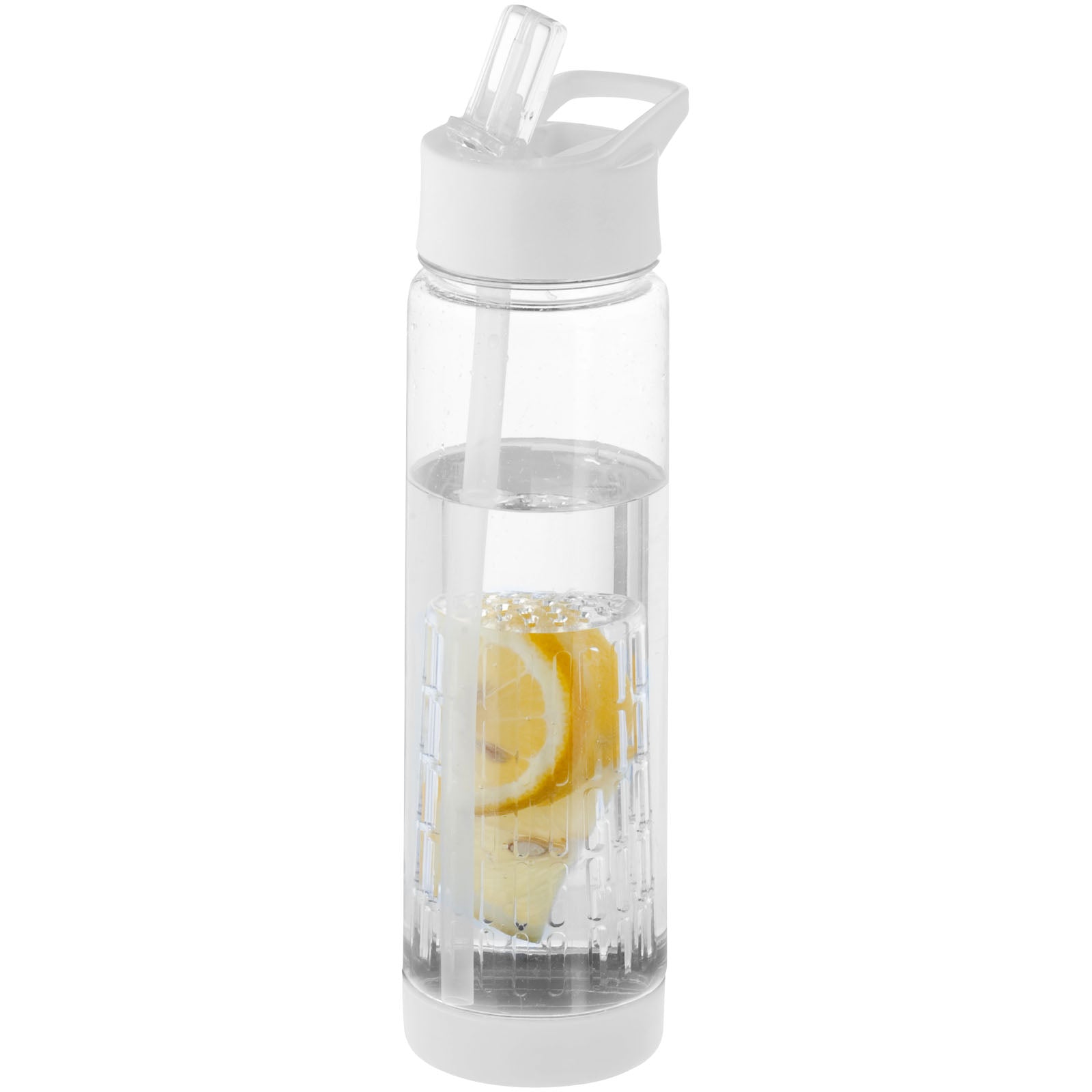 Tutti frutti 740 ml Tritan™ Sportflasche mit Infuser – Transparent und Weiss