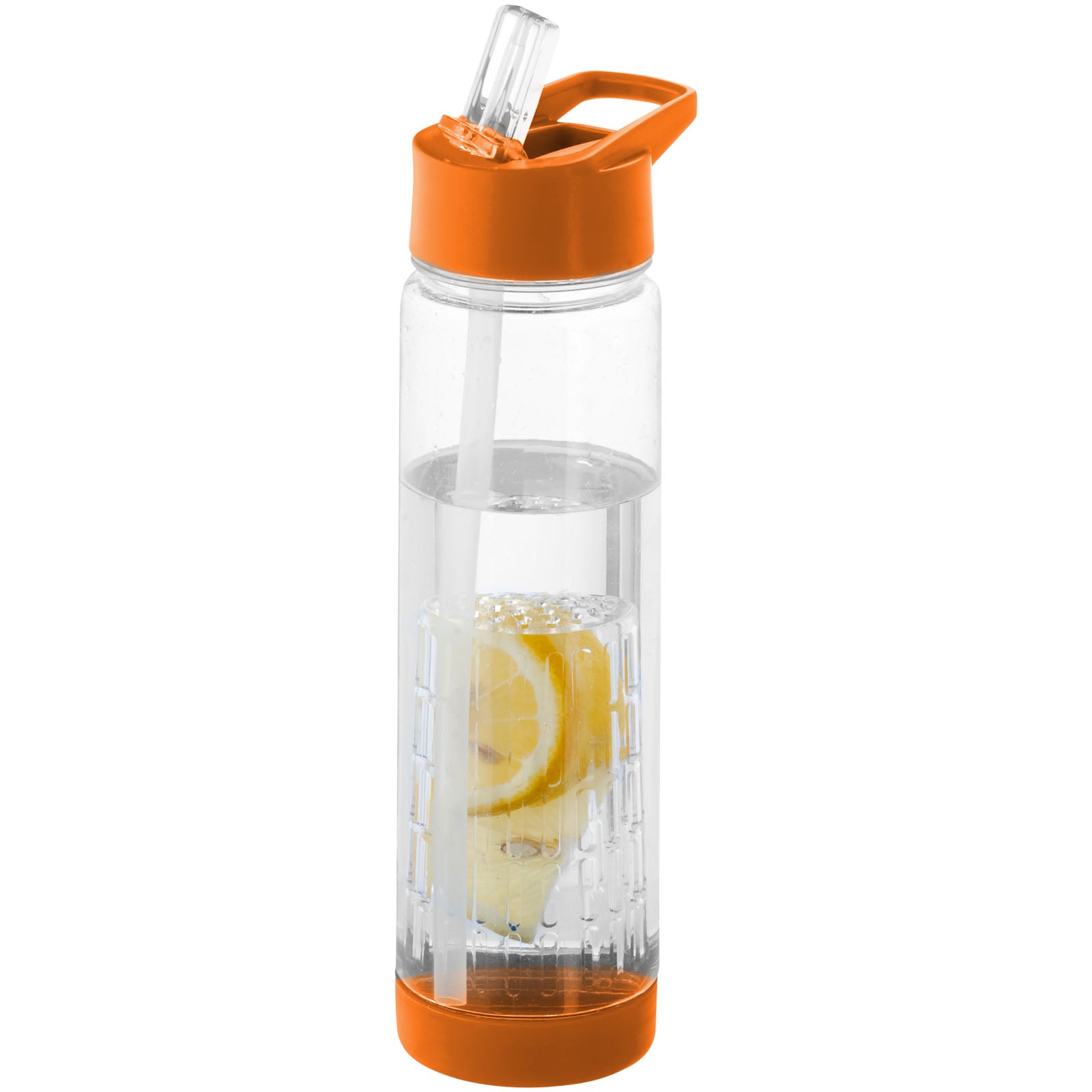 Tutti frutti 740 ml Tritan™ Sportflasche mit Infuser – Transparent und Orange
