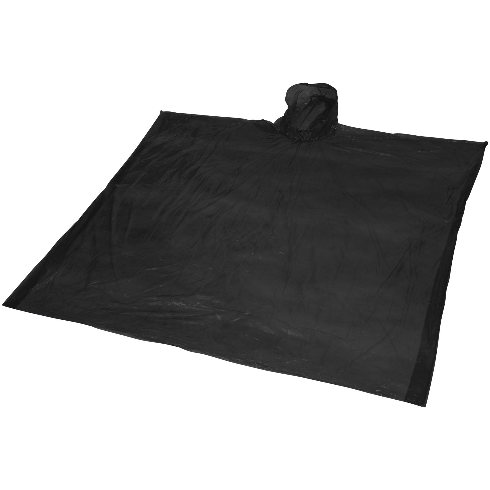 Ziva Einweg Regenponcho mit Hülle – Schwarz