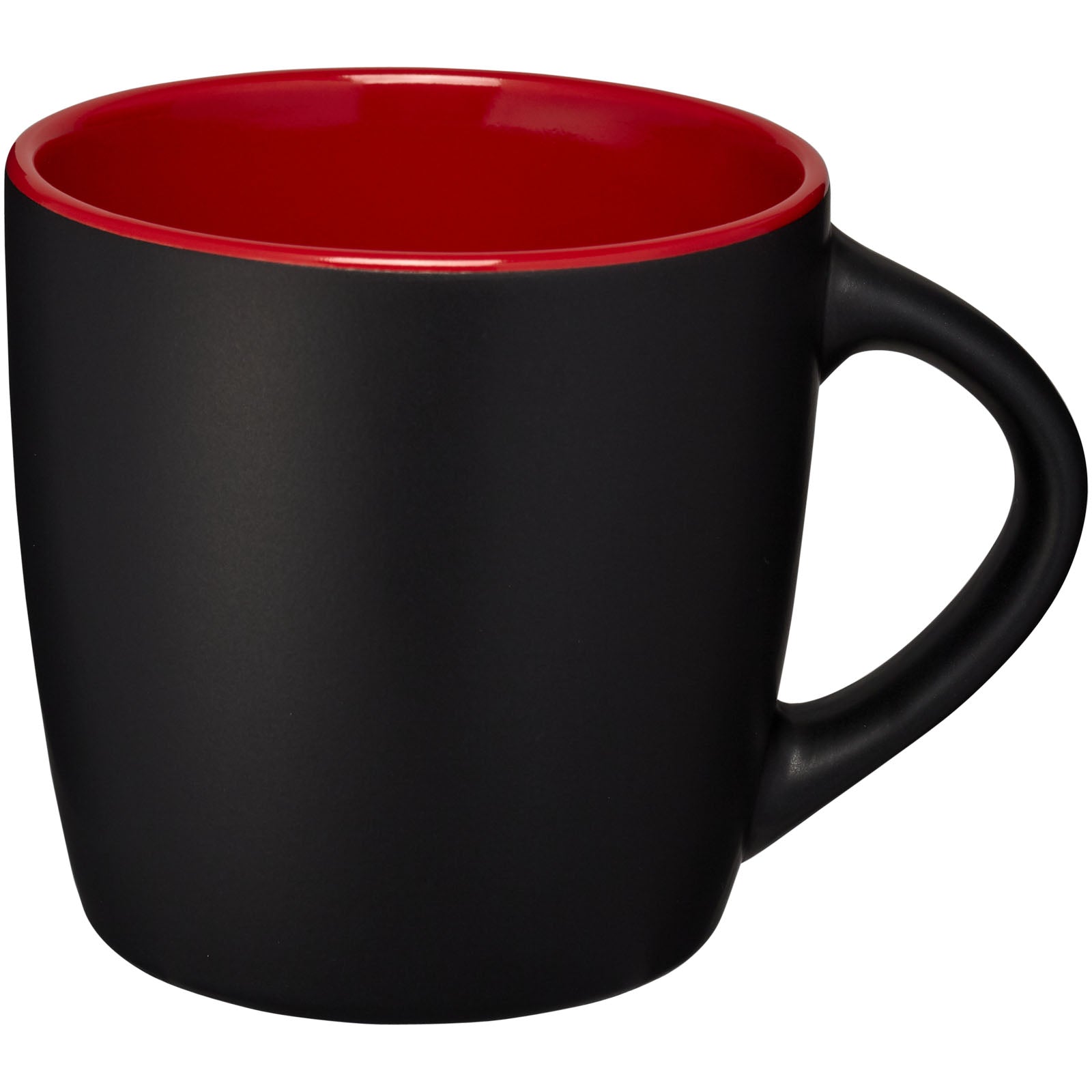 Riviera 340 ml Keramikbecher – Schwarz und Rot