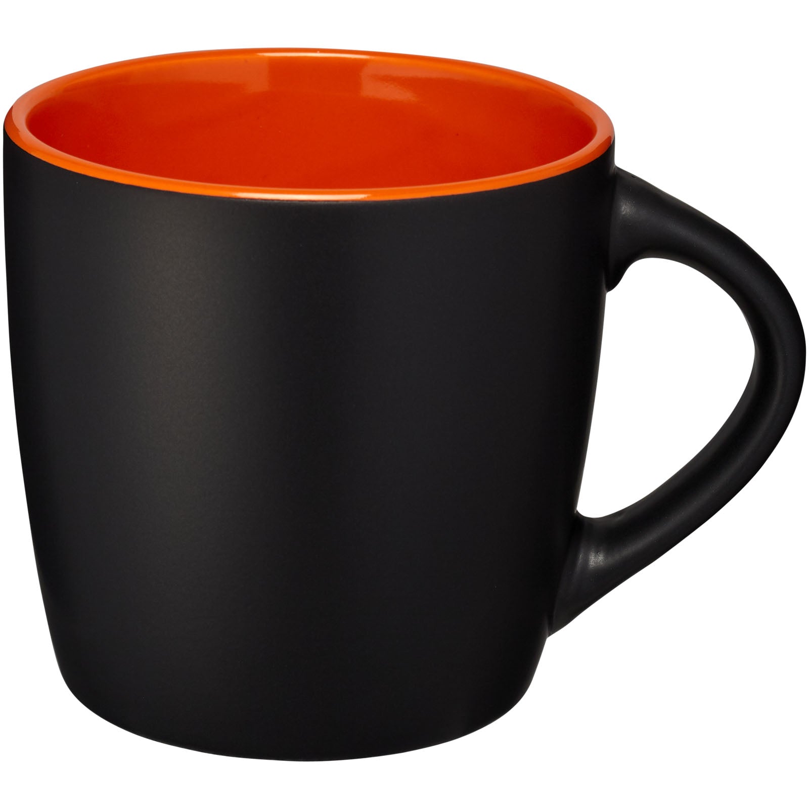 Riviera 340 ml Keramikbecher – Schwarz und Orange