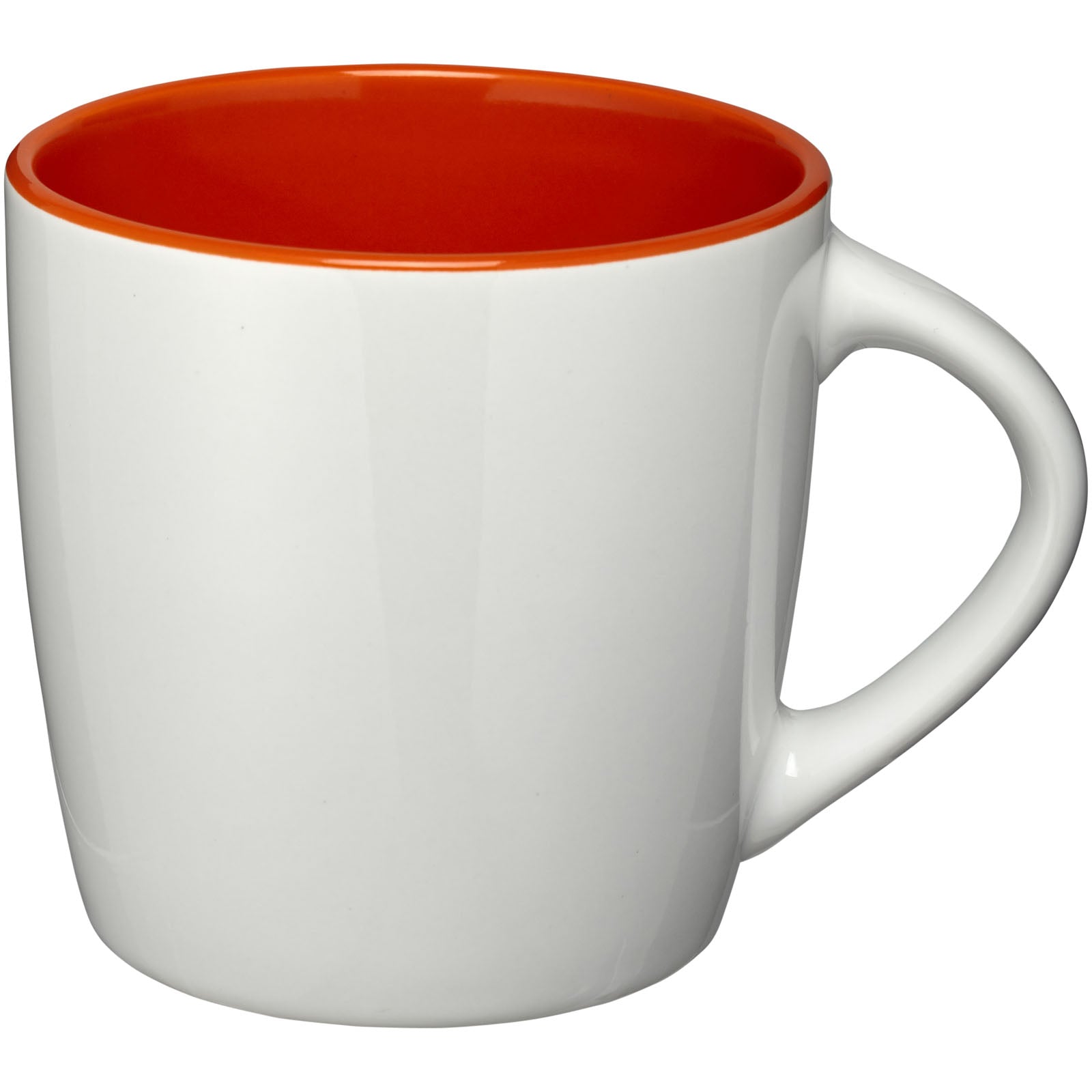 Aztec 340 ml Keramiktasse – Weiss und Orange