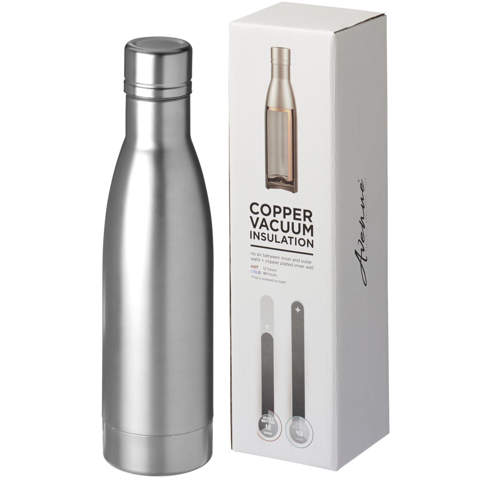 Vasa 500 ml Kupfer-Vakuum Isolierflasche – Silber