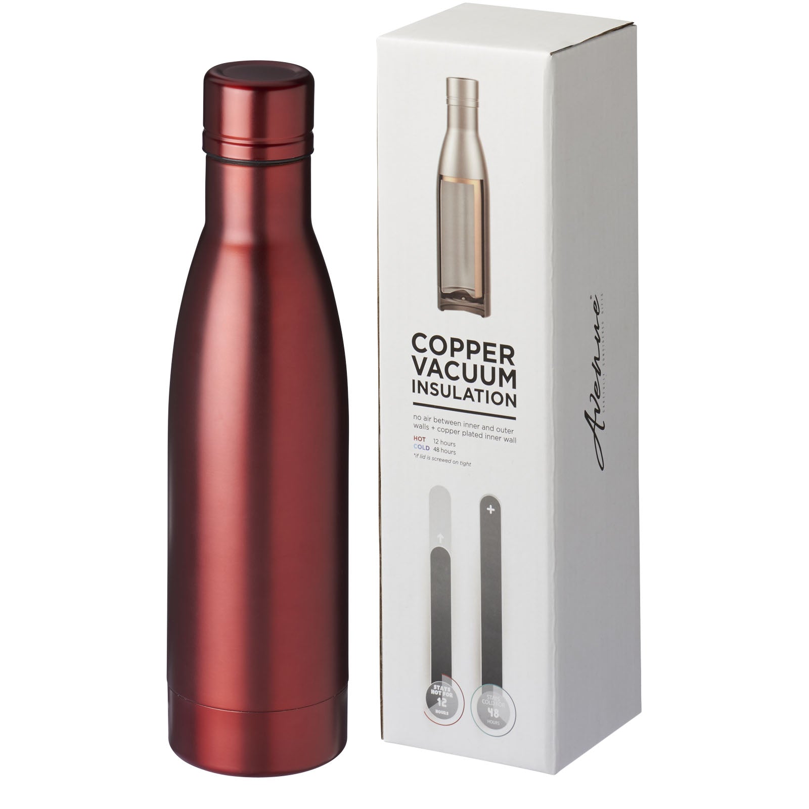 Vasa 500 ml Kupfer-Vakuum Isolierflasche – Rot