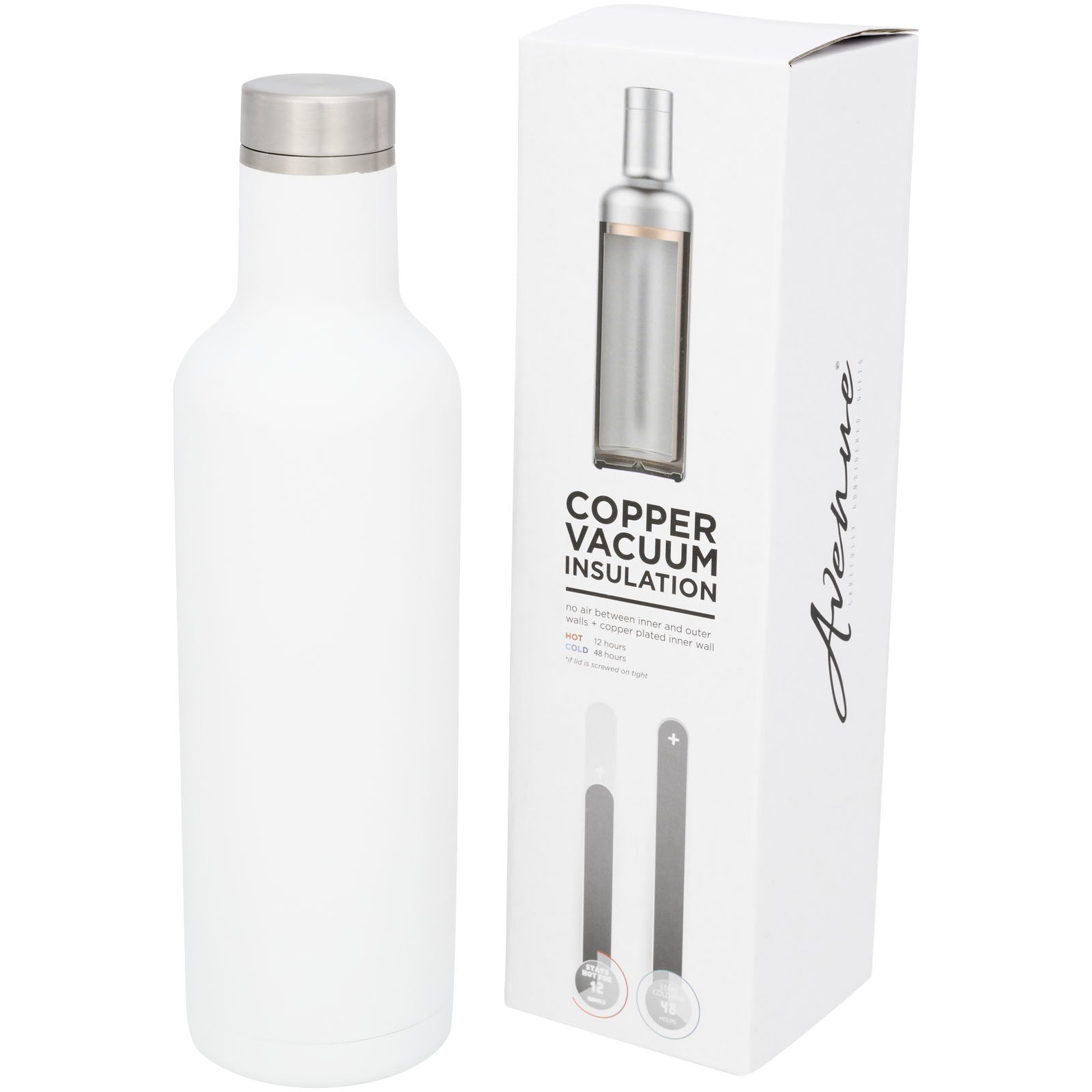 Pinto 750 ml Kupfer-Vakuum Isolierflasche – Weiss
