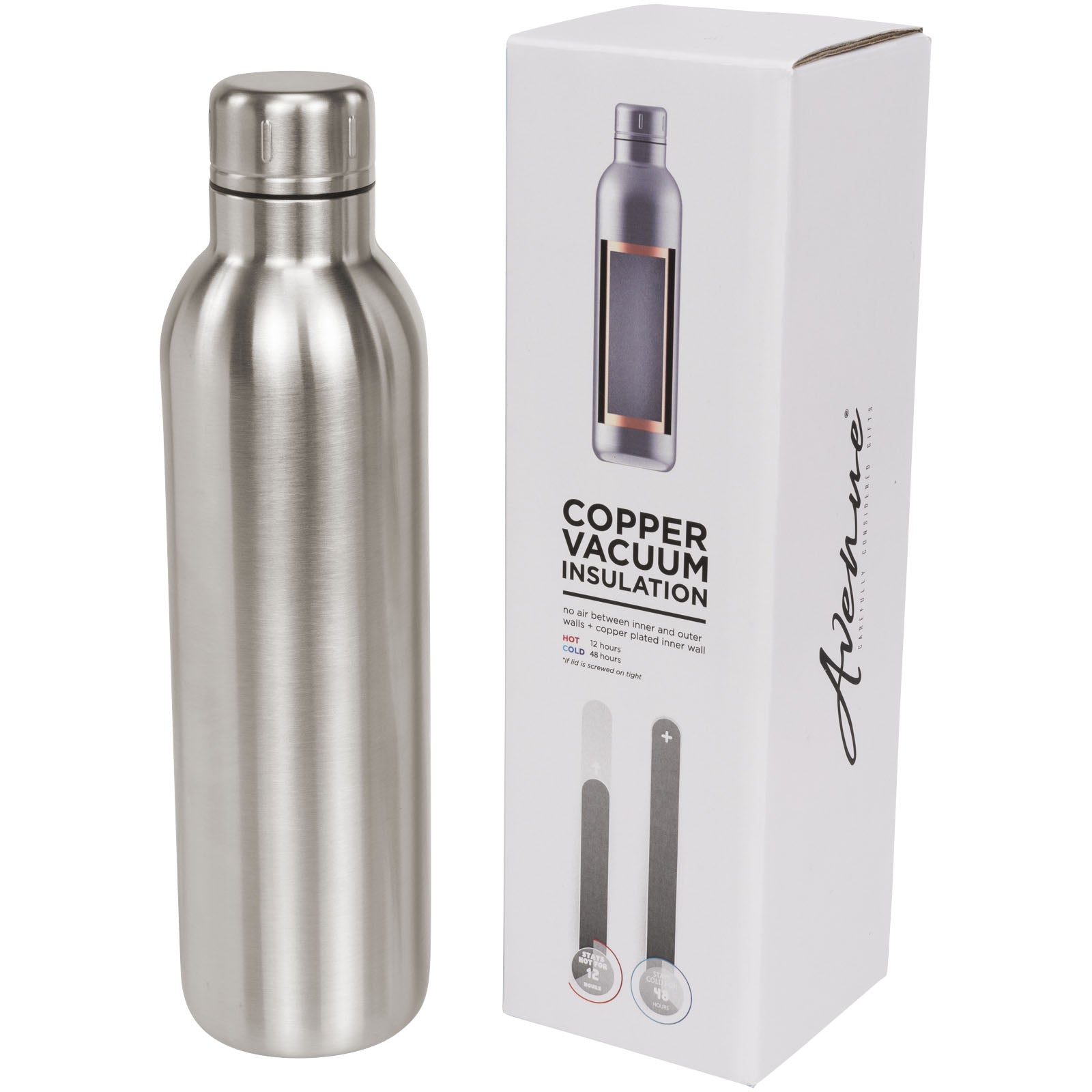 Odin 510 ml Kupfer-Vakuum Isolierflasche – Silber