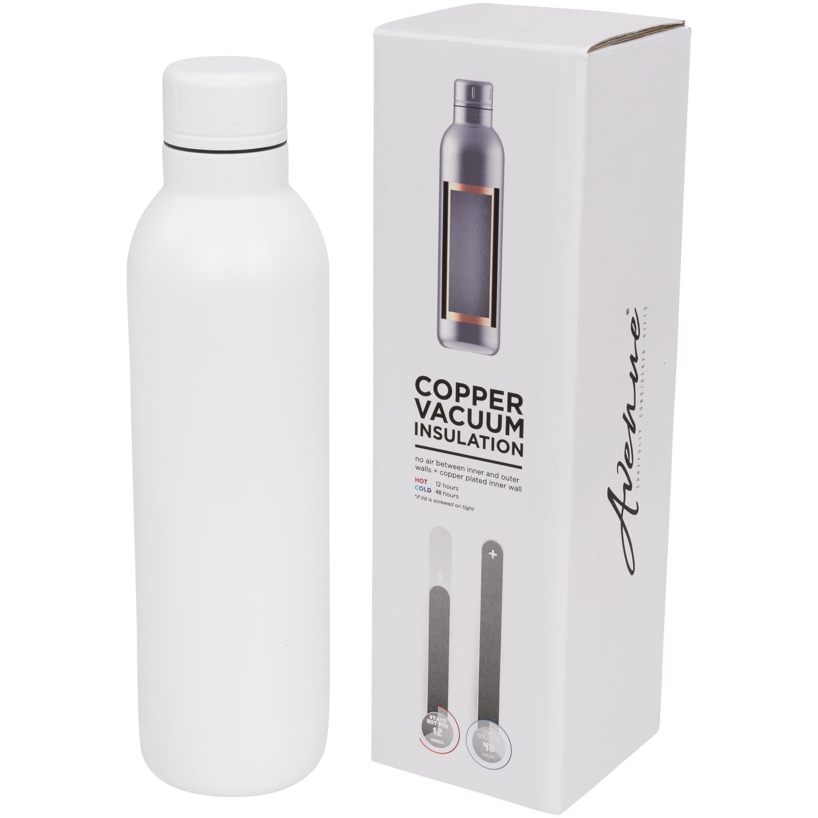 Odin 510 ml Kupfer-Vakuum Isolierflasche – Weiss