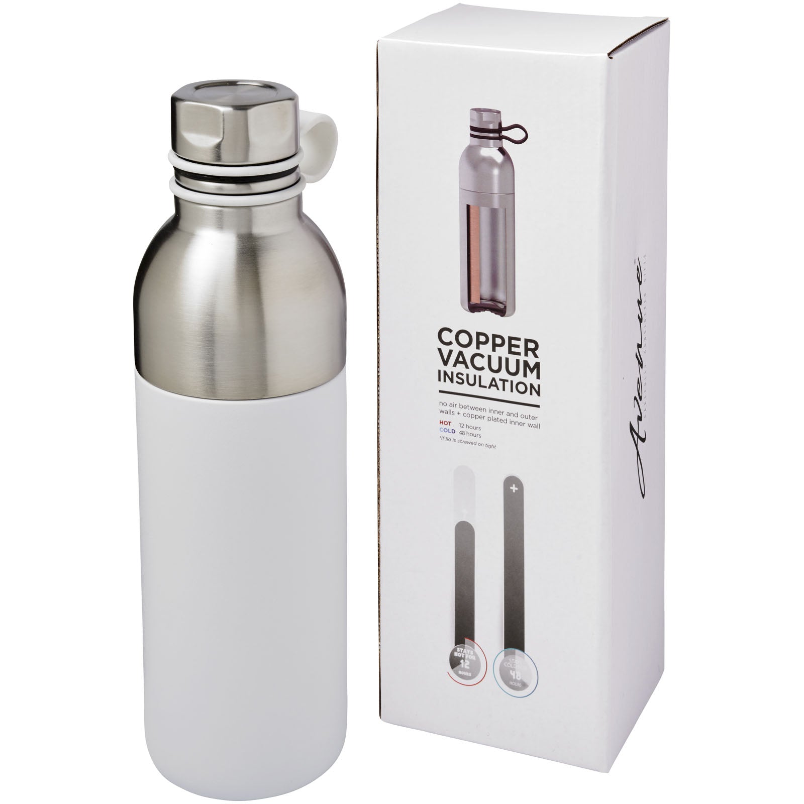 Koln 590 ml Kupfer-Vakuum Isolierflasche – Weiss