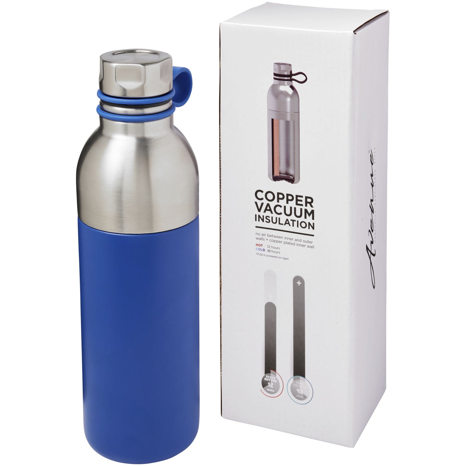 Koln 590 ml Kupfer-Vakuum Isolierflasche – Blau