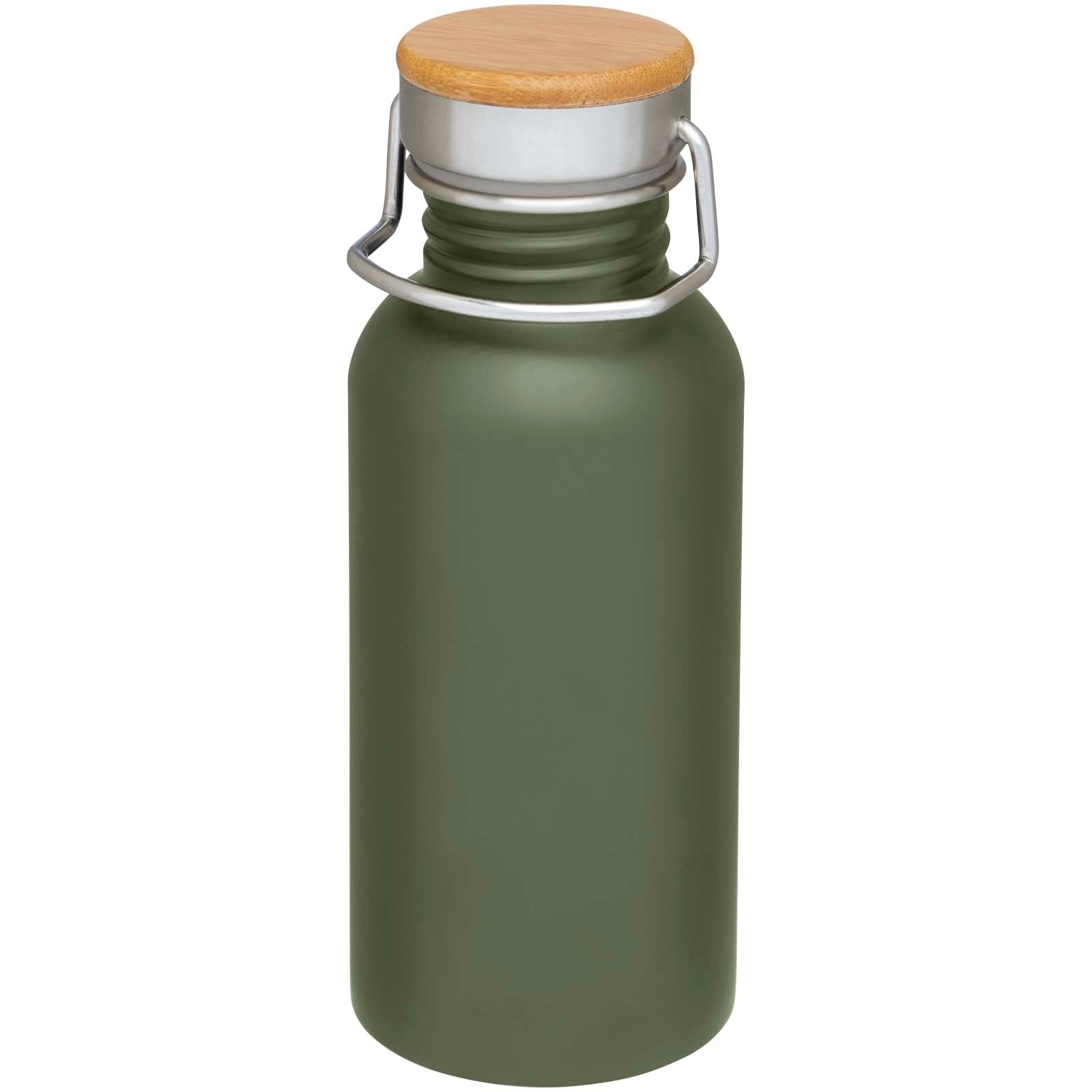 Thor 550 ml einwandige Trinkflasche aus recyceltem Edelstahl – Waldgrün