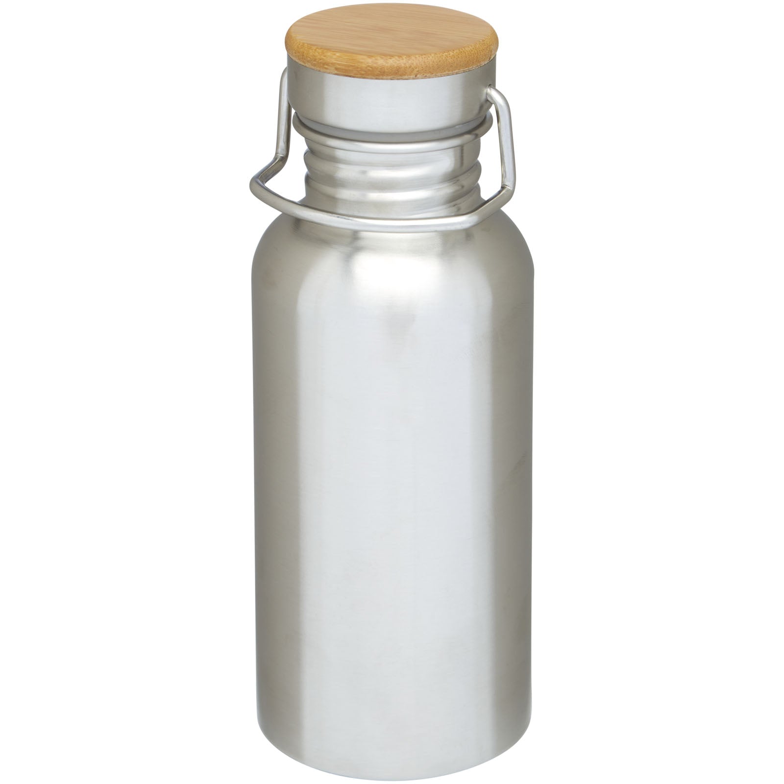 Thor 550 ml einwandige Trinkflasche aus recyceltem Edelstahl – Silber