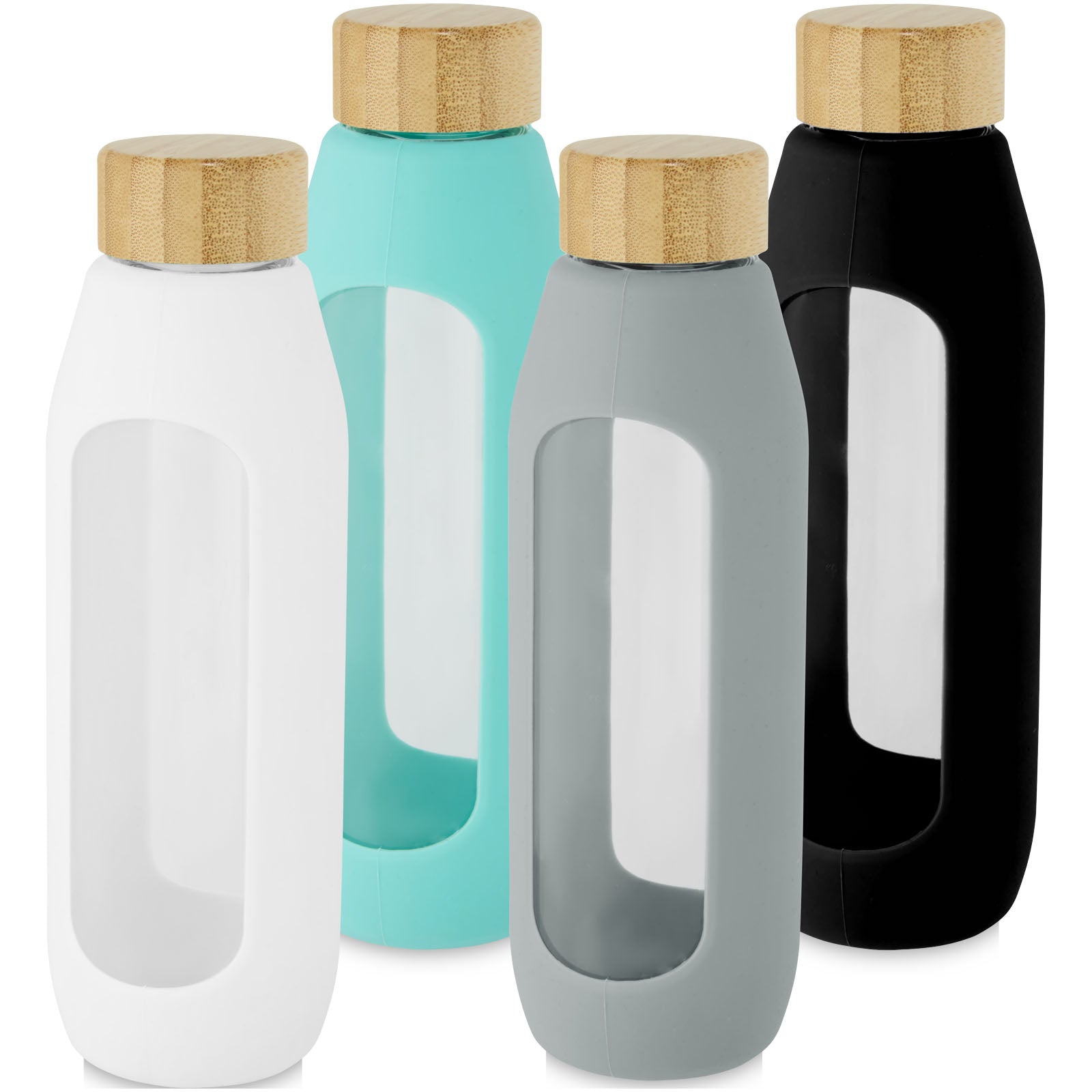 Tidan 600 ml Flasche aus Borosilikatglas mit Silikongriff
