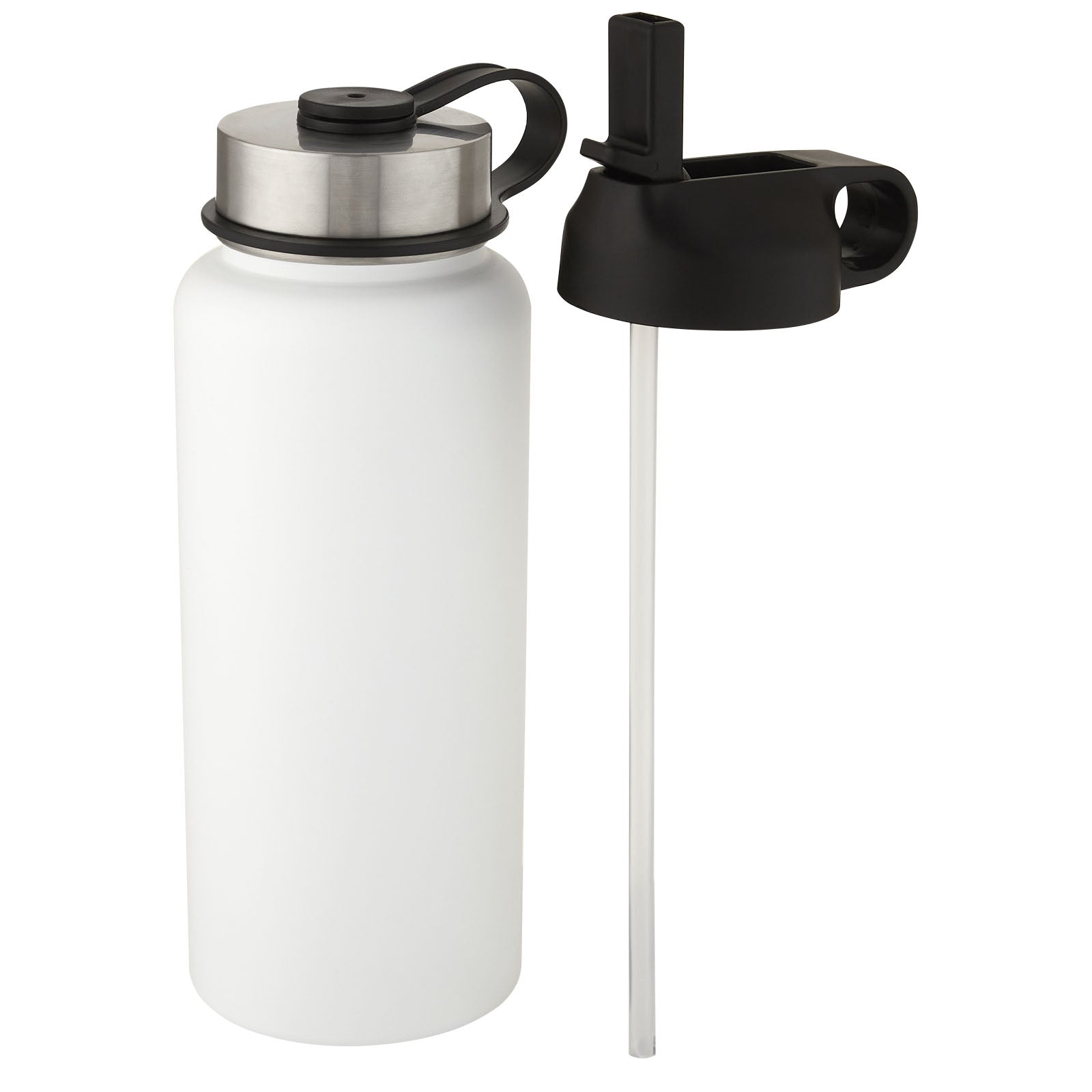 Supra 1 l Kupfer-Vakuum Isolierflasche mit 2 Deckeln – Weiss