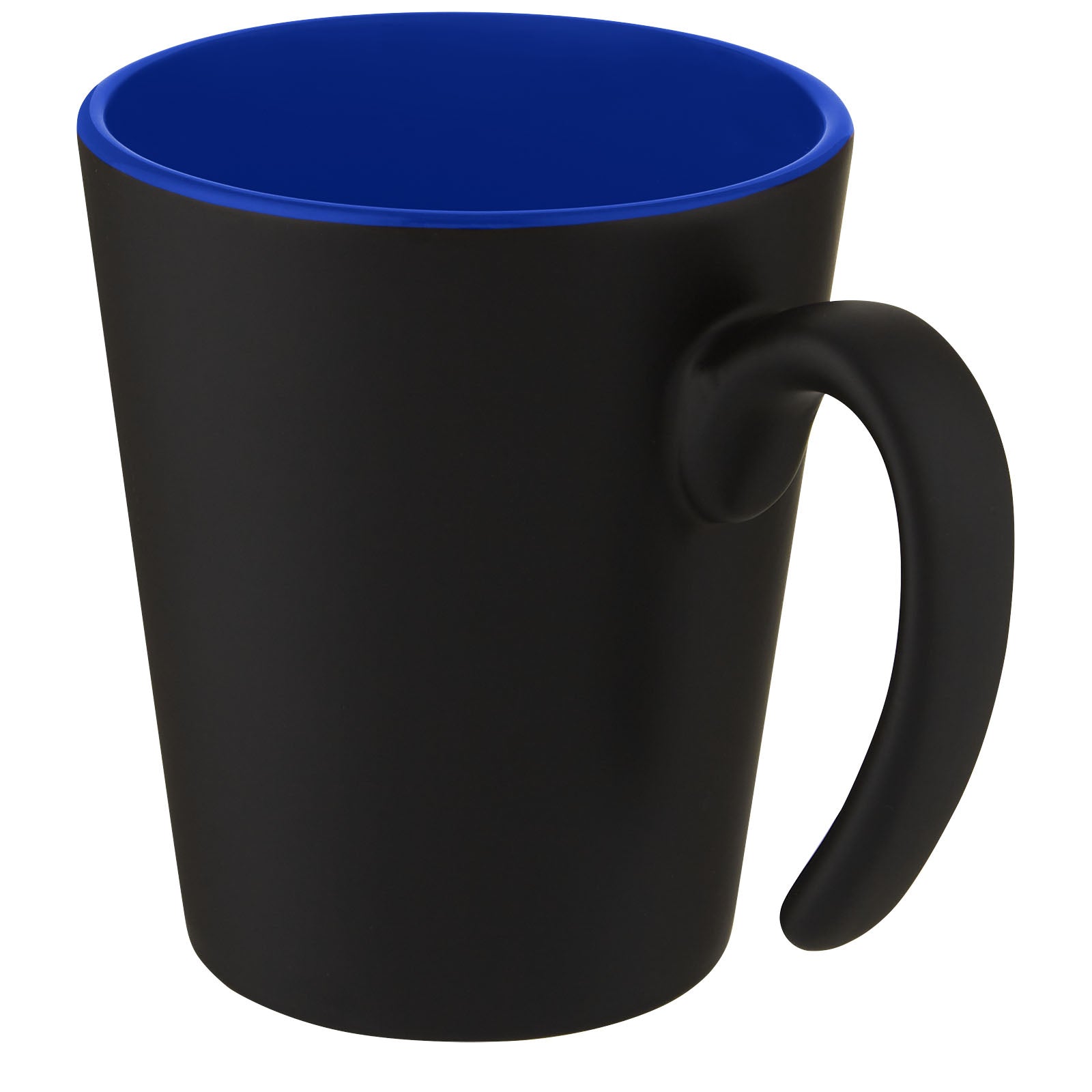 Oli 360 ml Keramikbecher mit Henkel – Blau und Schwarz