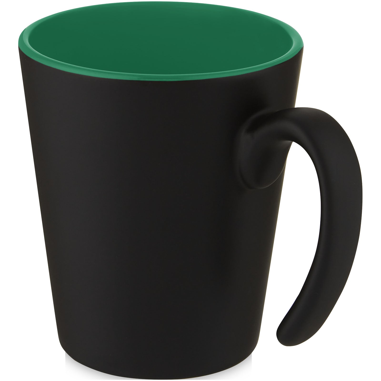 Oli 360 ml Keramikbecher mit Henkel – Grün und Schwarz