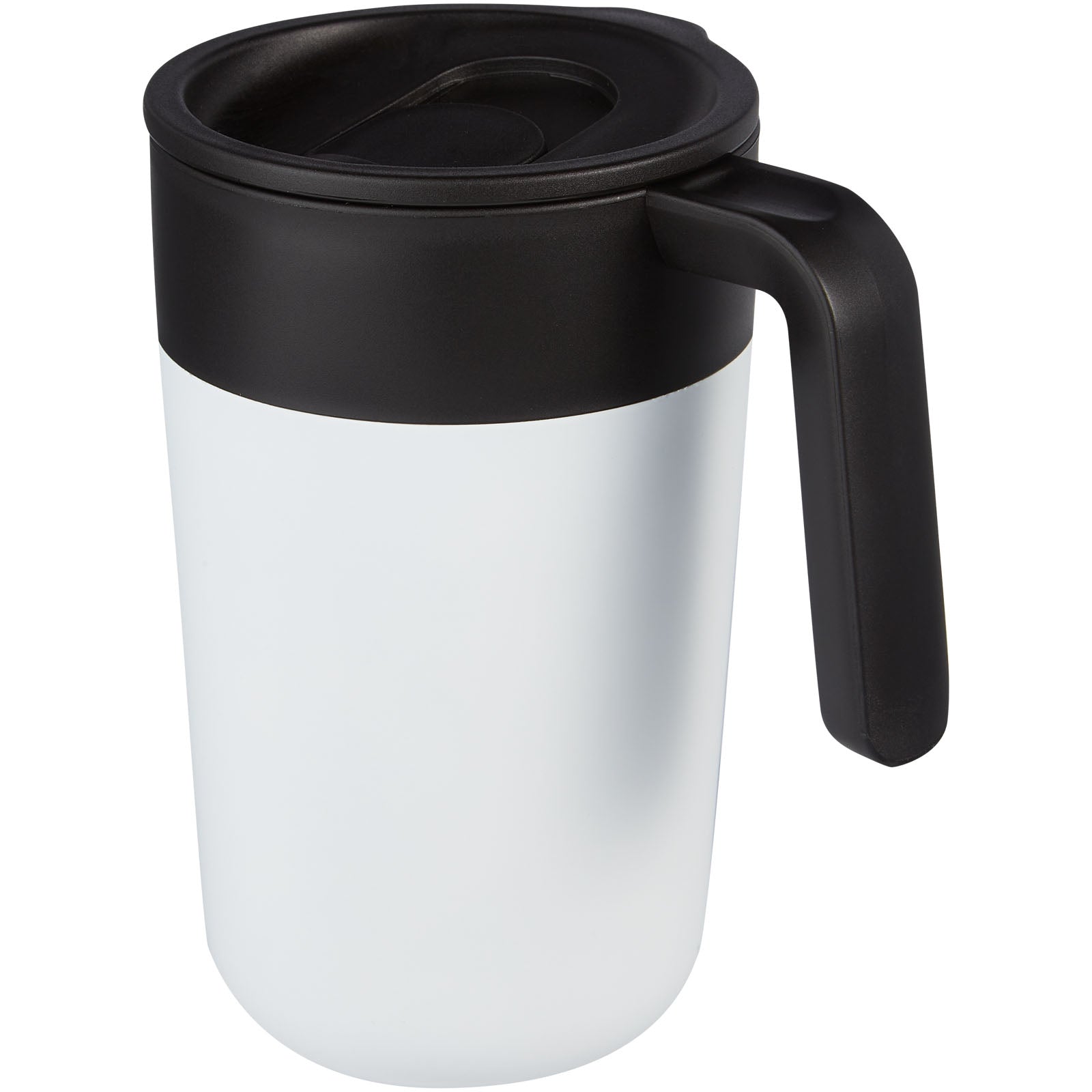 Nordia 400 ml doppelwandiger Becher aus Recyclingmaterial – Weiss