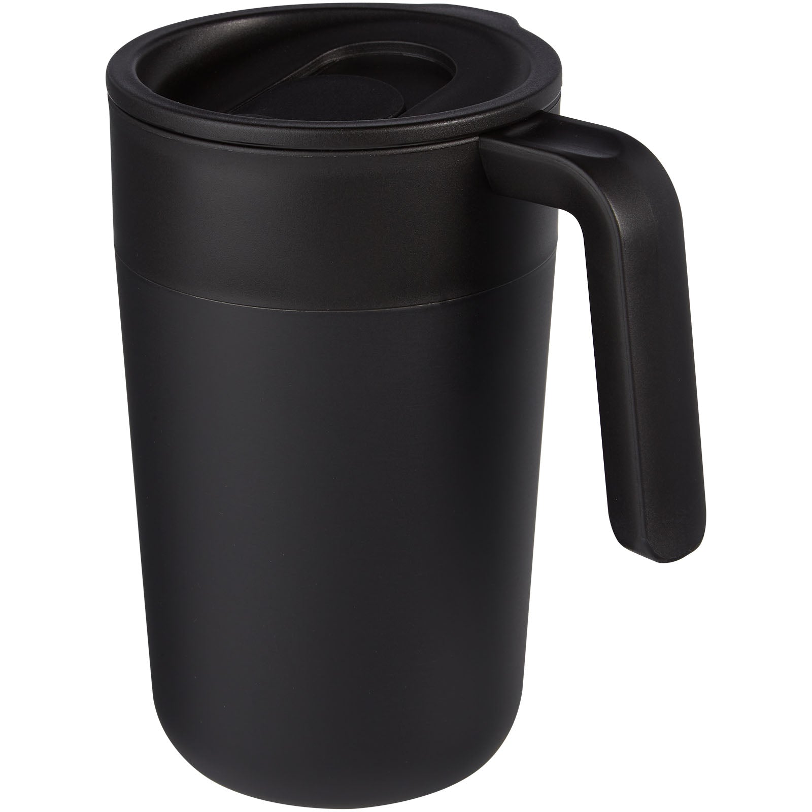 Nordia 400 ml doppelwandiger Becher aus Recyclingmaterial – Schwarz
