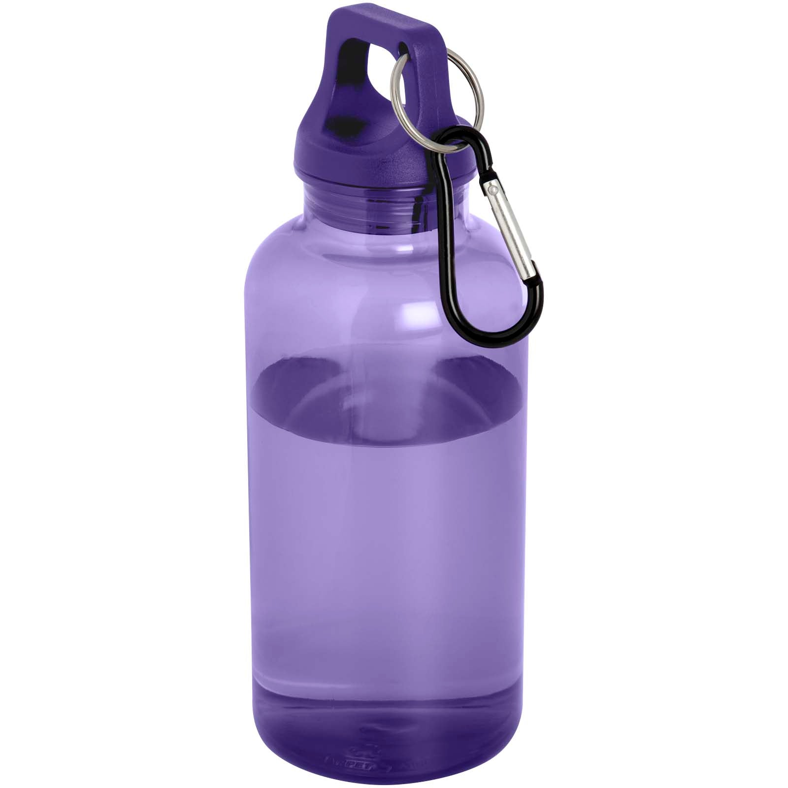 Oregon 400 ml RCS-zertifizierte Trinkflasche aus recyceltem Kunststoff mit Karabiner – Dusk Violett