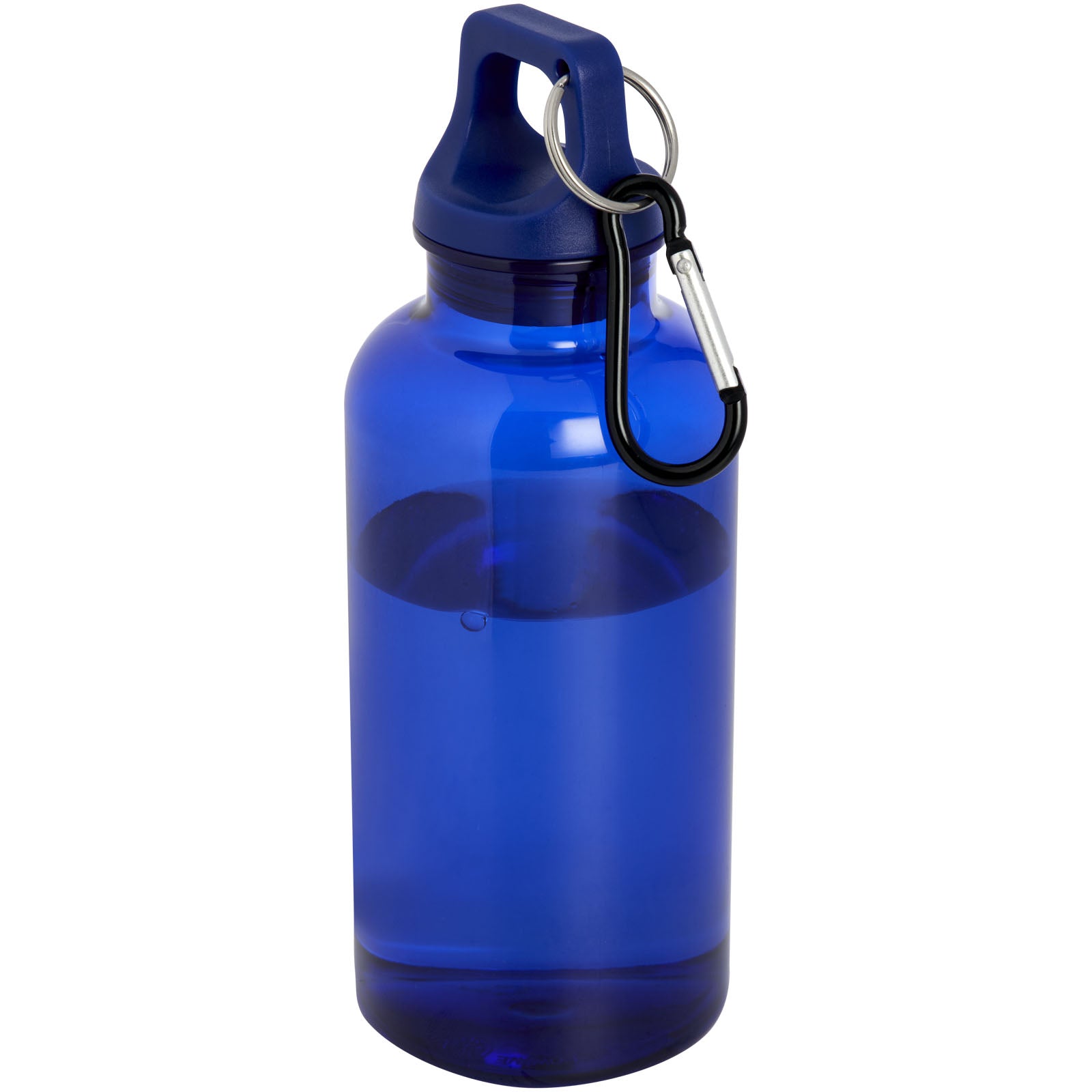 Oregon 400 ml RCS-zertifizierte Trinkflasche aus recyceltem Kunststoff mit Karabiner – Blau