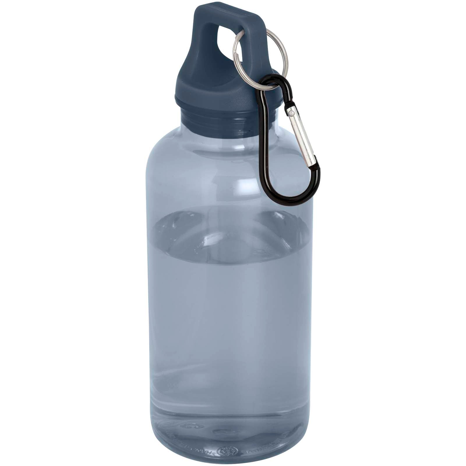 Oregon 400 ml RCS-zertifizierte Trinkflasche aus recyceltem Kunststoff mit Karabiner – Hale Blau
