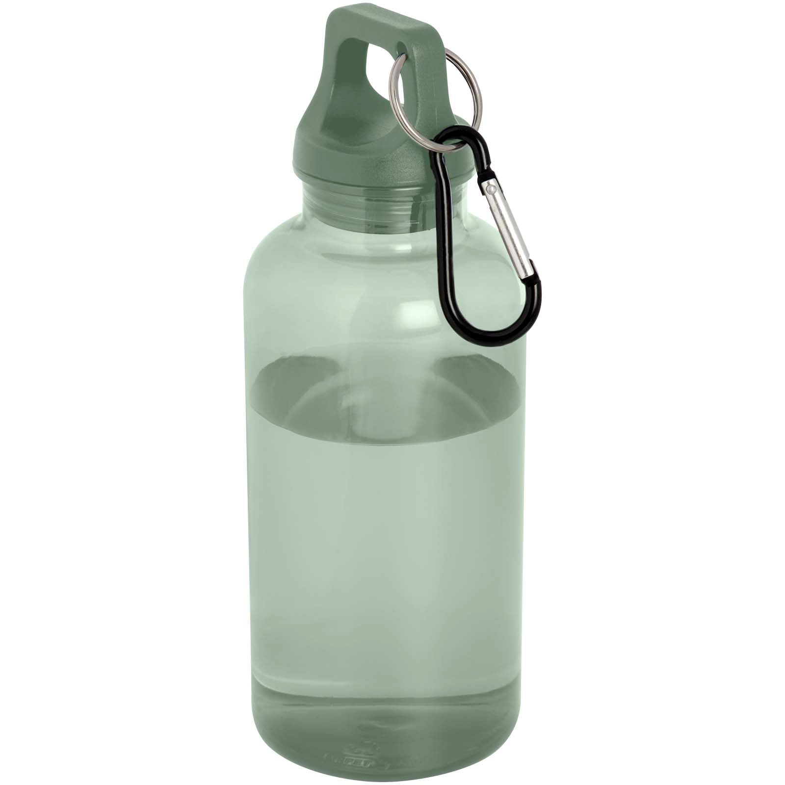 Oregon 400 ml RCS-zertifizierte Trinkflasche aus recyceltem Kunststoff mit Karabiner – Heather Grün