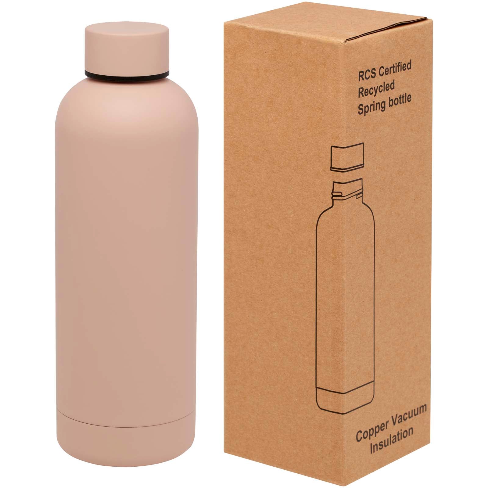 Spring 500 ml RCS-zertifizierte Kupfer-Vakuum Isolierflasche aus recyceltem Edelstahl – Zartes Rosé