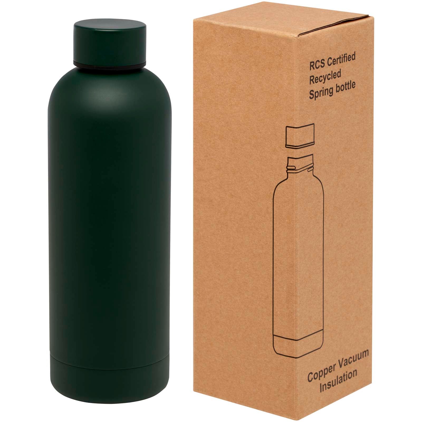 Spring 500 ml RCS-zertifizierte Kupfer-Vakuum Isolierflasche aus recyceltem Edelstahl – Green Flash